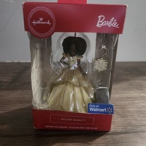 Hallmark Holiday Barbie African American Christmas Tree Ornament from 2020.
